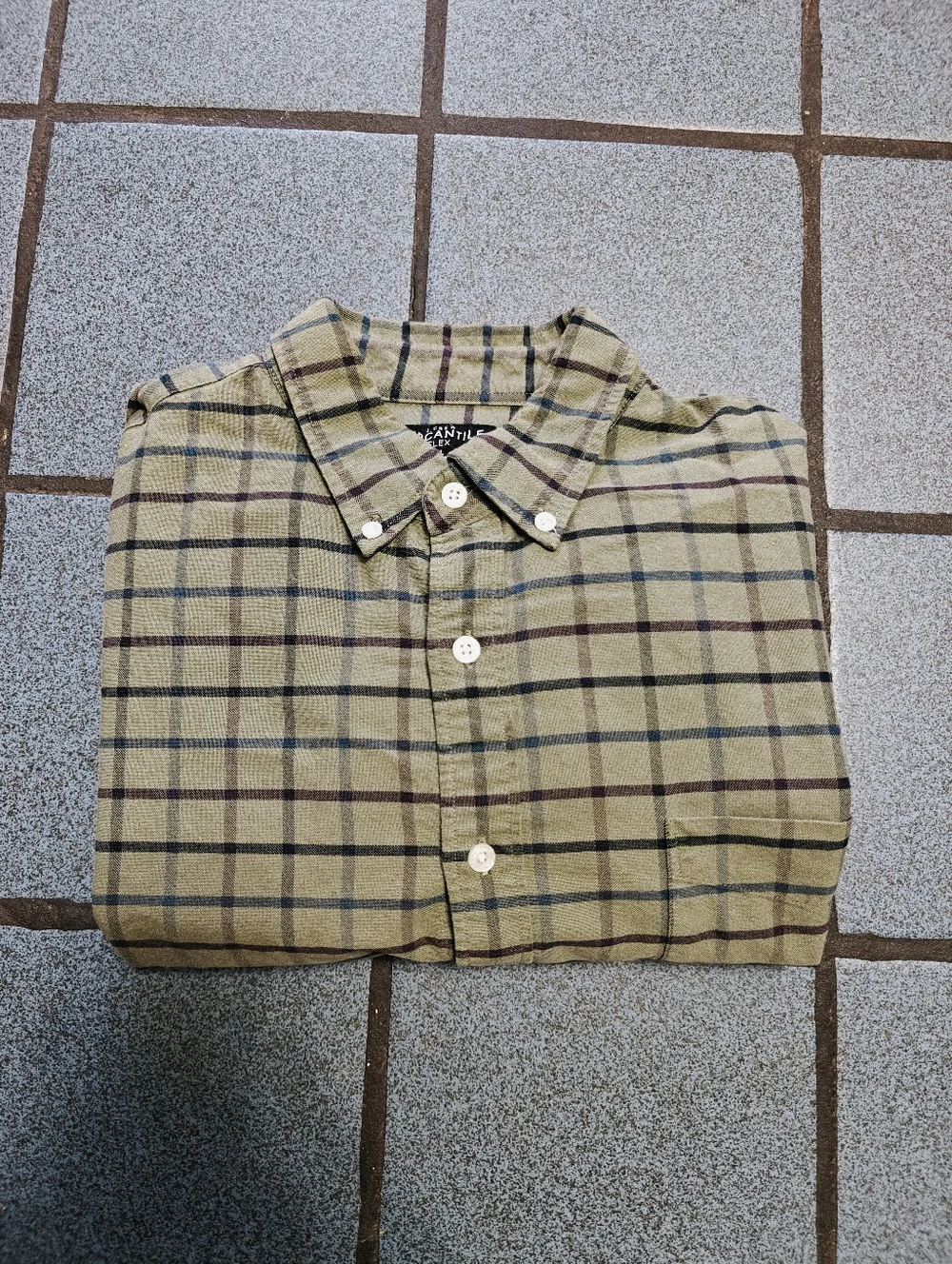J. Crew Mercantile Flex Plaid Button-Down Shirt – Men's XL